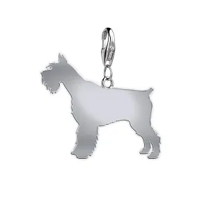 Giant Schnauzer Silhouette Silver Charm