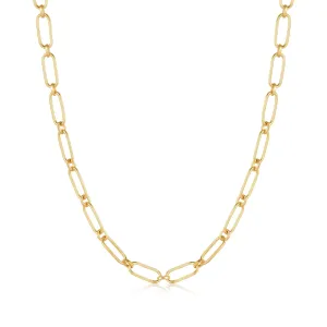 Gold Cable Connect Chunky Chain Necklace