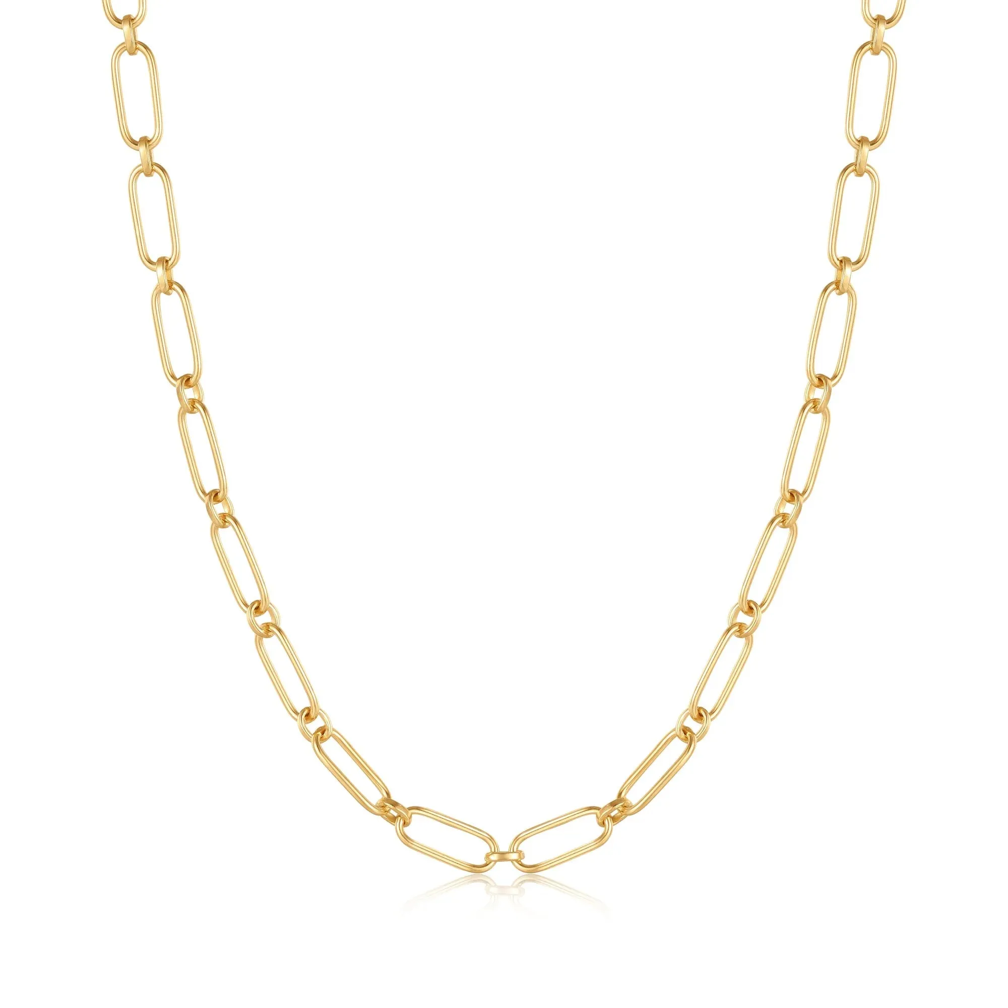 Gold Cable Connect Chunky Chain Necklace