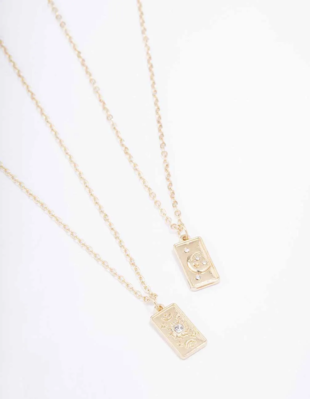 Gold Celestial Tag Necklace Pack