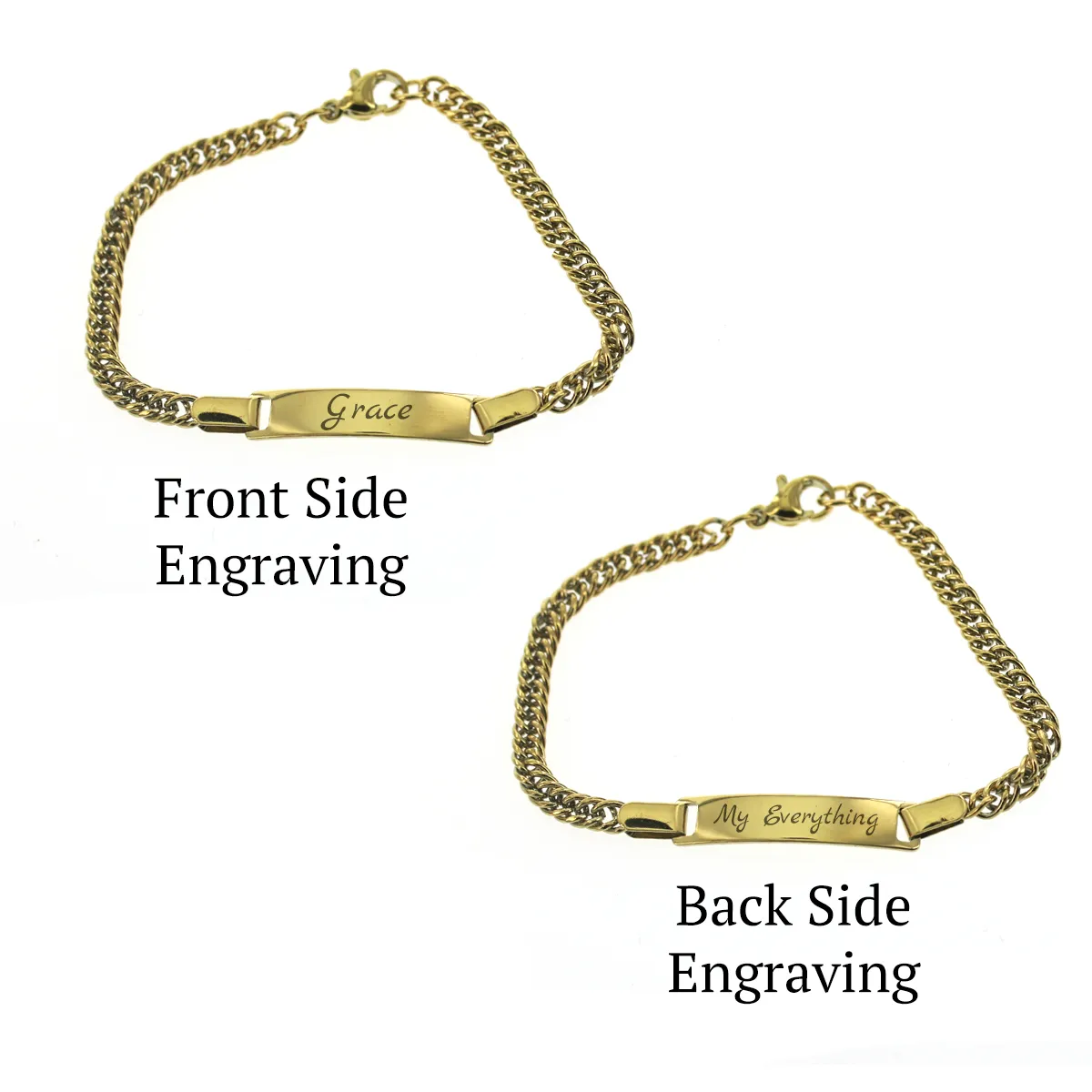 Gold Customized ID Bracelets KCB 75