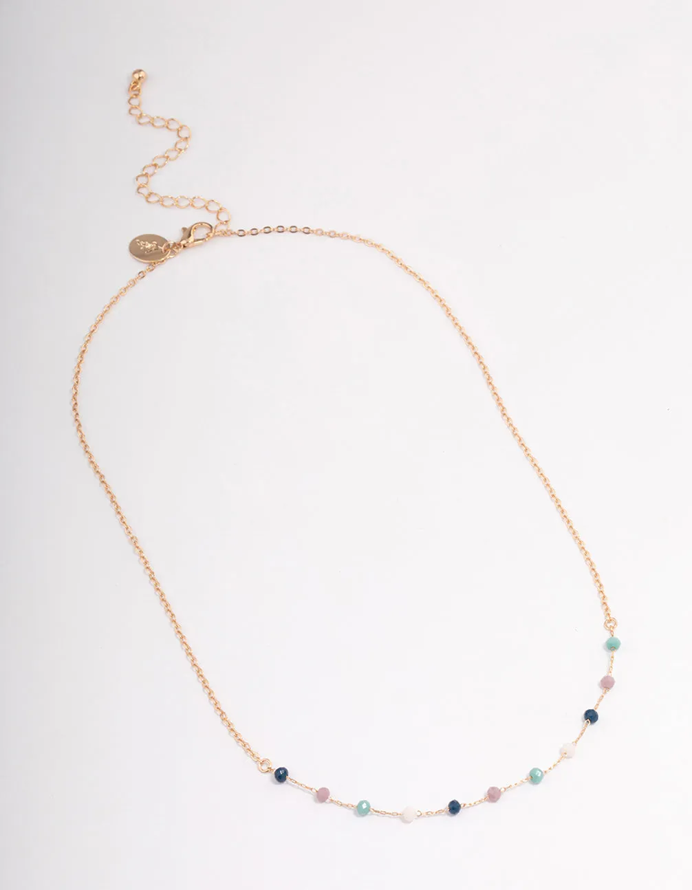 Gold Multi-Coloured Beaded Necklace