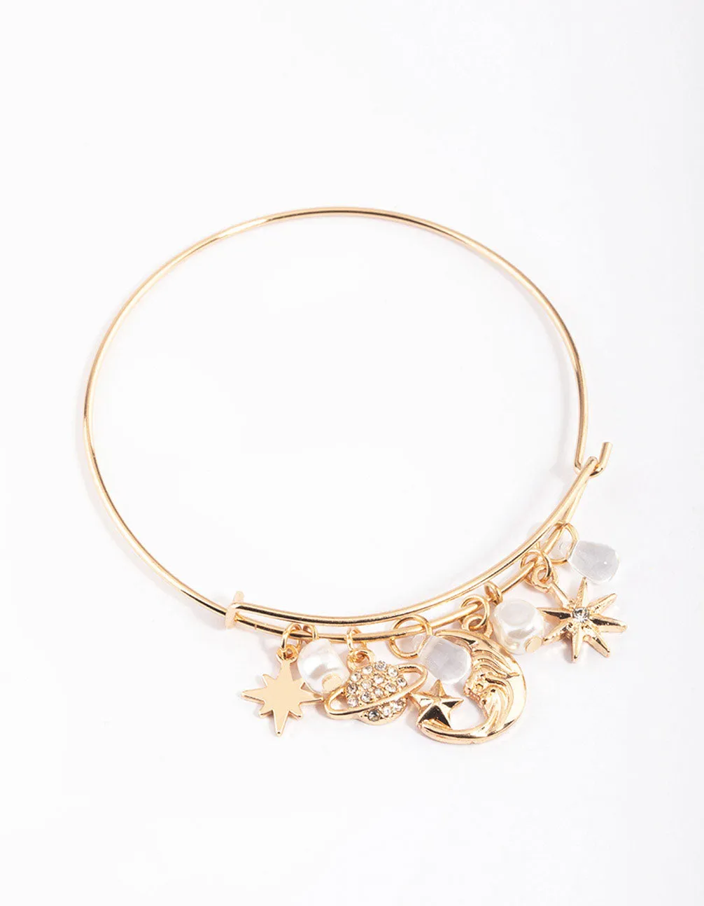 Gold Pearl & Celestial Bangle