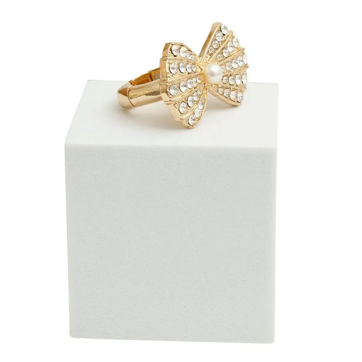 Gold Ring Bow Rhinestones: Must-Have for Fashionistas - Elevate Any Look