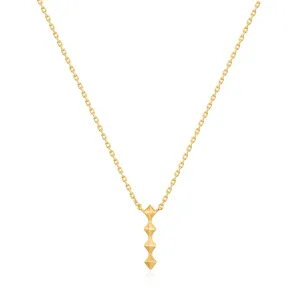 Gold Spike Drop Necklace