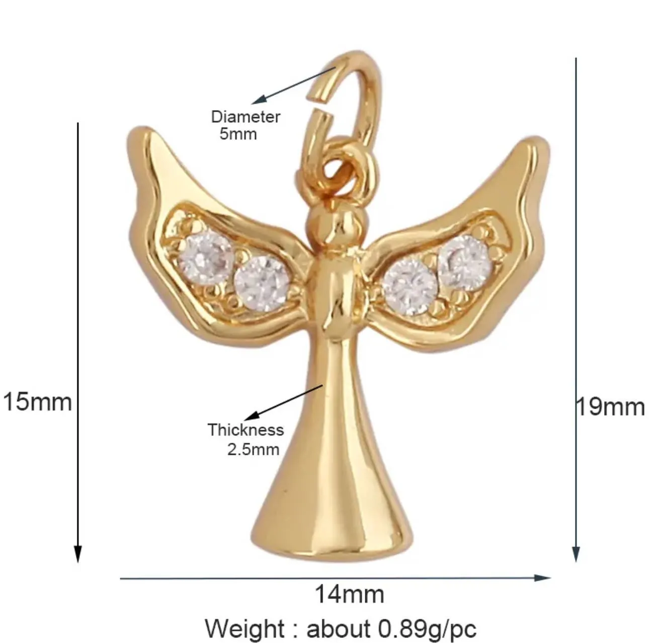 Guardian Angel Charm For Charm Bar & Charm Necklaces