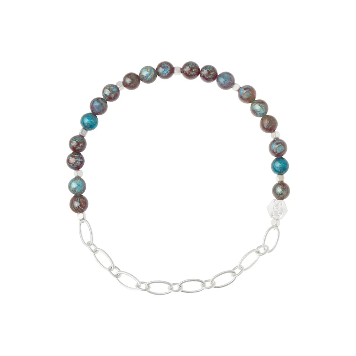 Half Chain and Blue Sky Jasper Bracelet