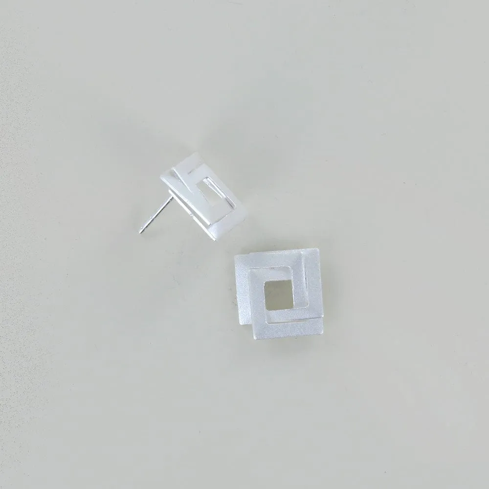 Infinity Square Post Earring