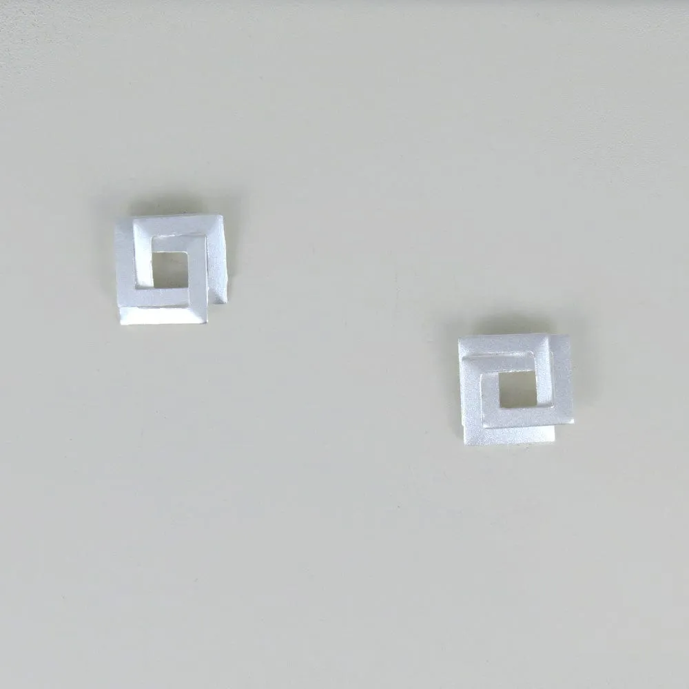 Infinity Square Post Earring