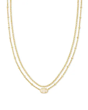 Kendra Scott Emilie Multi Strand Necklace in Gold Iridscnt