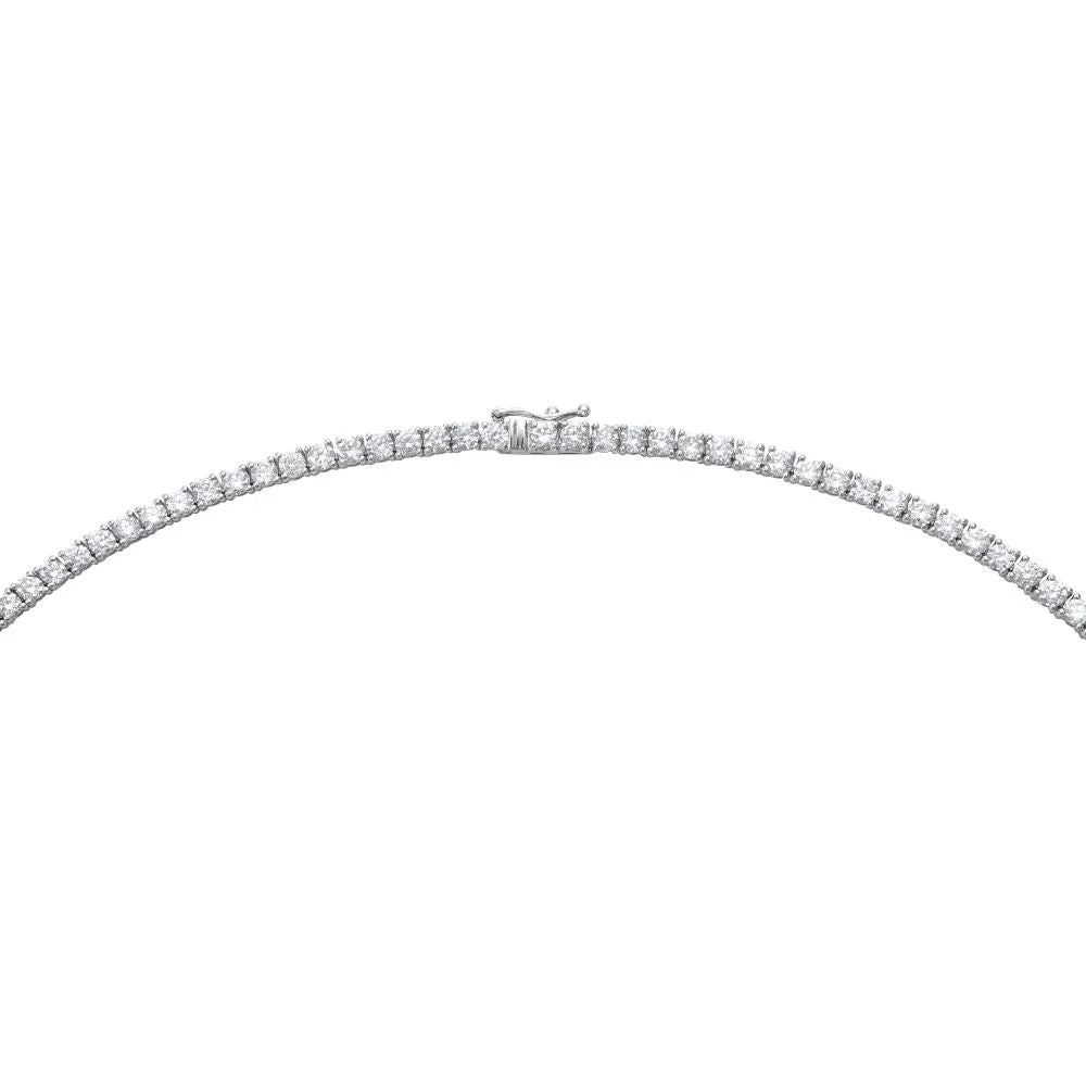 Lab Grown Diamond Tennis Necklace (11.50 ct.) 3mm 4-Prongs Setting in 14K Gold