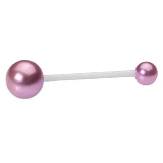 Lt Pink Pearl Maternity Navel Ring