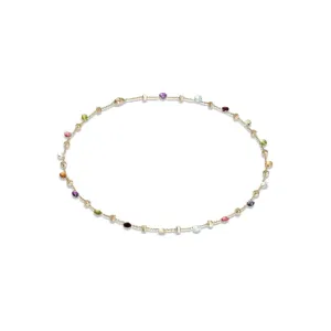 Marco Bicego Paradise Collection 18K Yellow Gold Mixed Gemstone Short Necklace