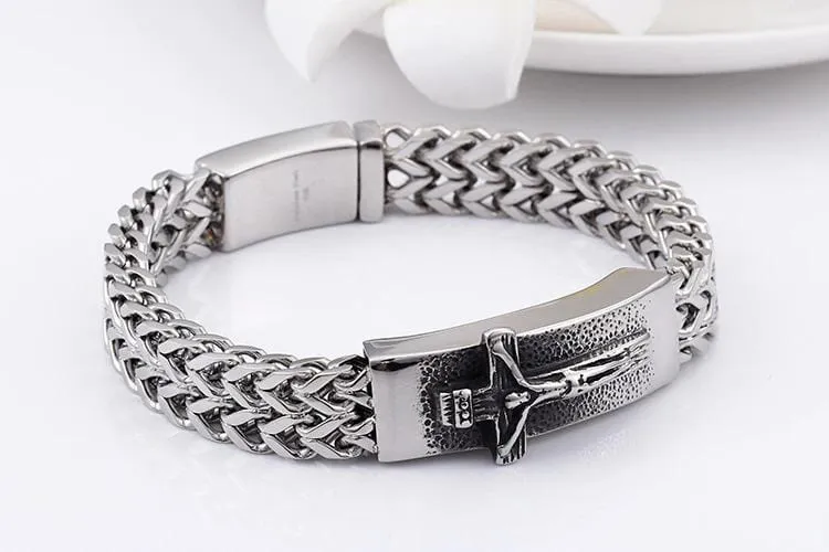 Men's Cross Bracelet <br> Jesus Christ