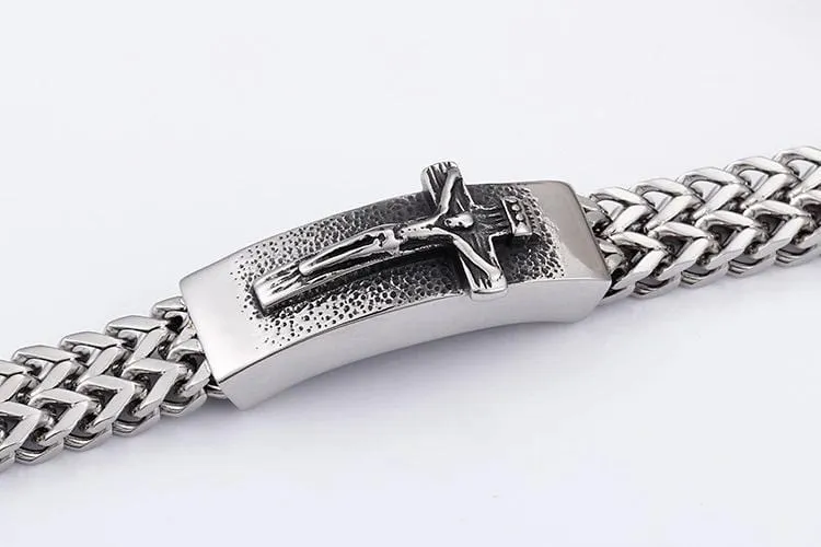 Men's Cross Bracelet <br> Jesus Christ