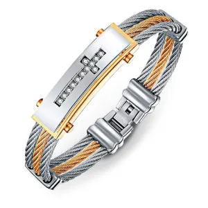 Men's Cross Bracelet <br> Luxurious