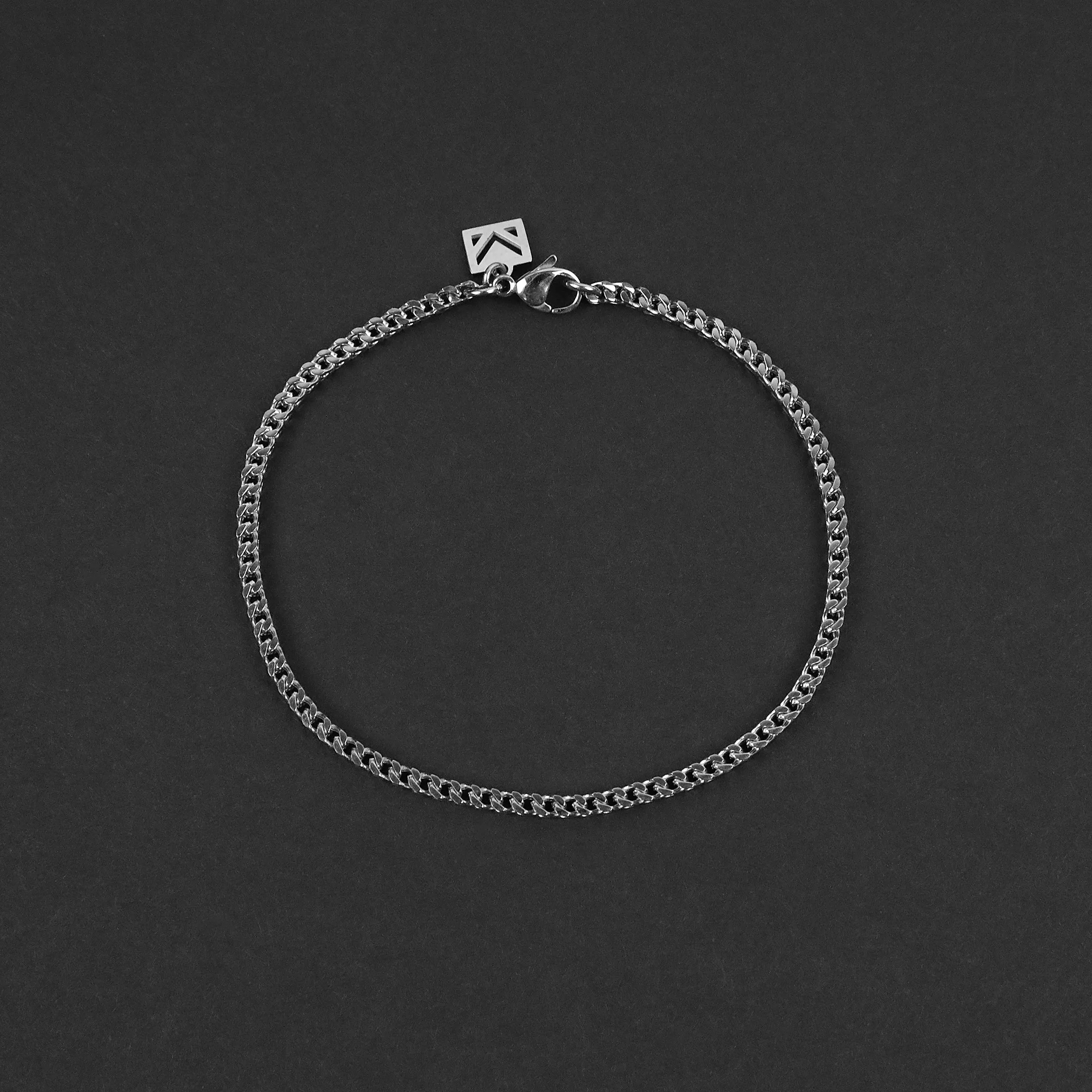 Minimal Franco Chain Bracelet - Silver 2.5mm