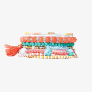 Mixed Bracelet Stack of 8 Amalfi