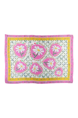 Oblong Pareo Scarf / "Daisy Chains"