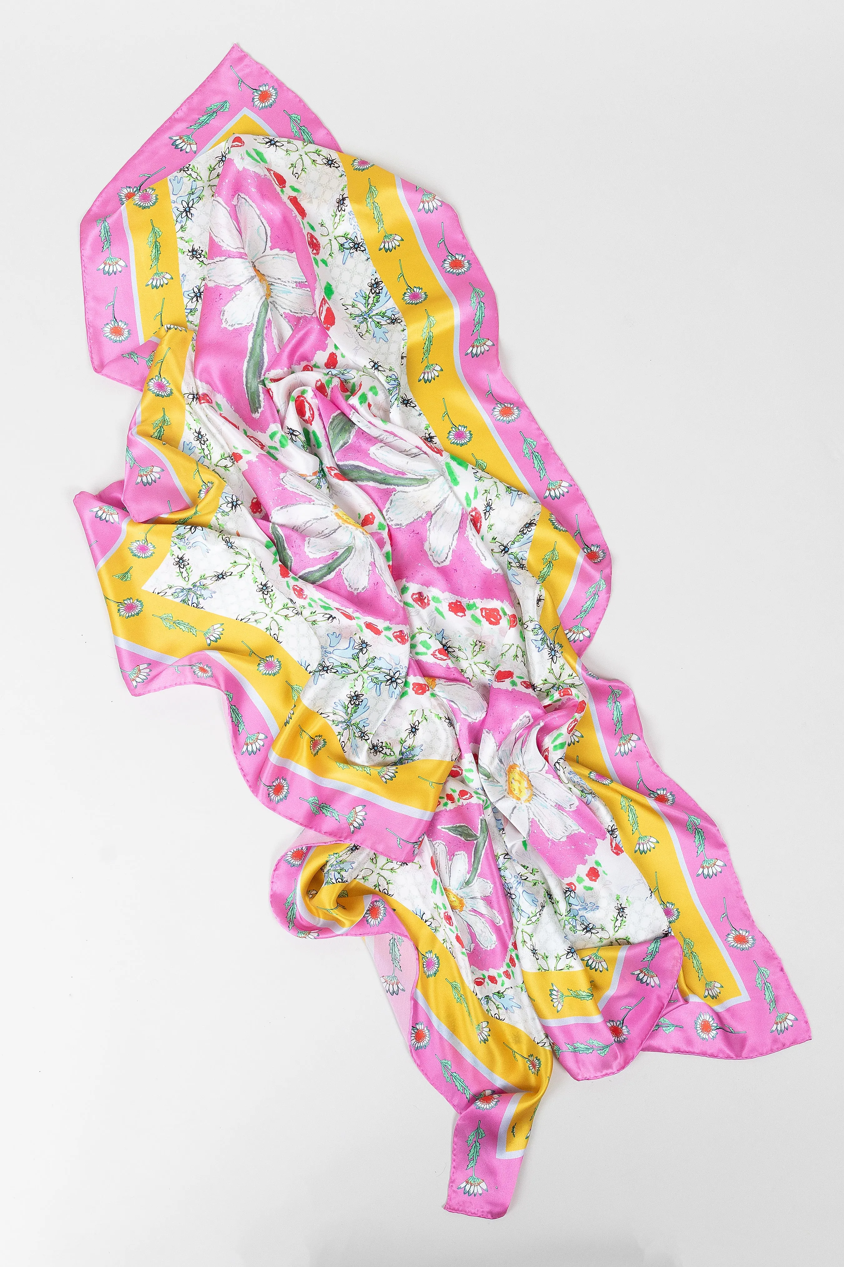 Oblong Pareo Scarf / "Daisy Chains"