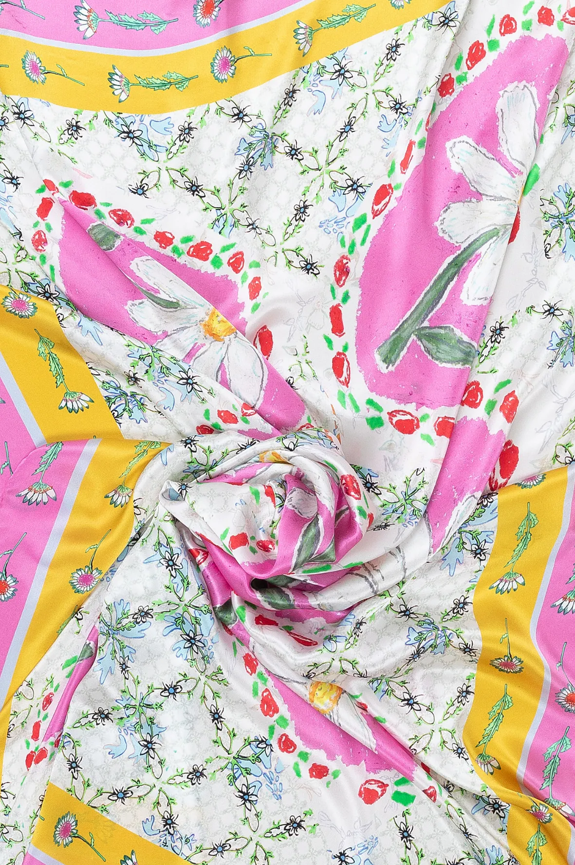 Oblong Pareo Scarf / "Daisy Chains"