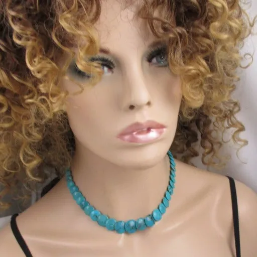 Overlapping Bead Turquoise Necklace