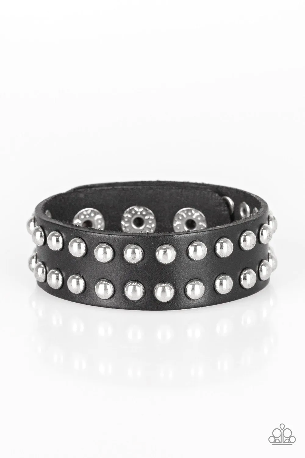 Paparazzi Bracelet ~ Biker Bold - Black