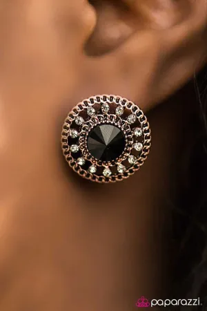 Paparazzi Earring ~ Free WHEEL - Copper