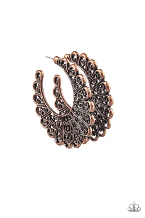 Paparazzi Earring ~ Funky Flirt - Copper