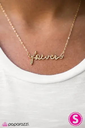 Paparazzi Necklace ~ Forever Free - Gold