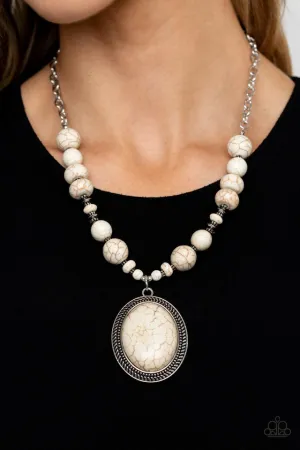 Paparazzi Necklace ~ Home Sweet HOMESTEAD - White