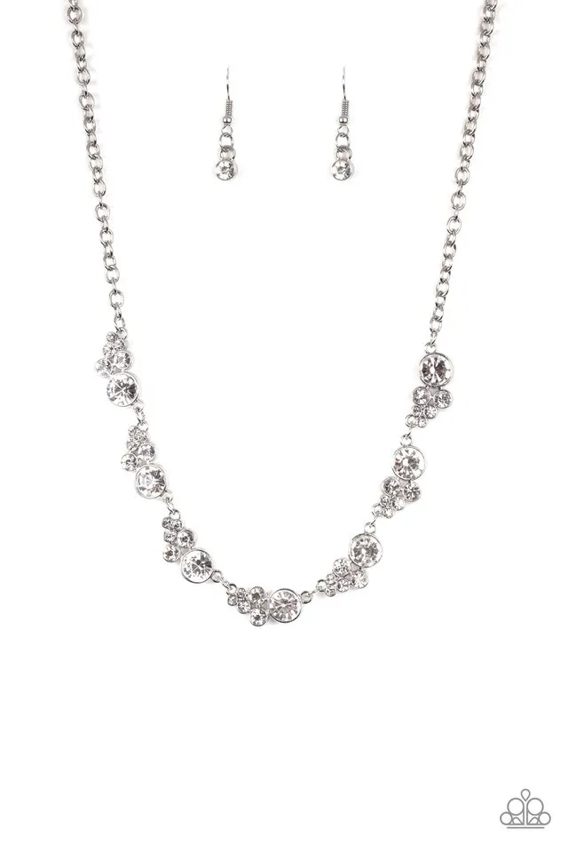 Paparazzi Necklace ~ Social Luster - White