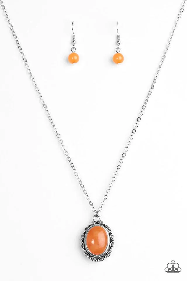 Paparazzi Necklace ~ Stone Simplicity - Orange