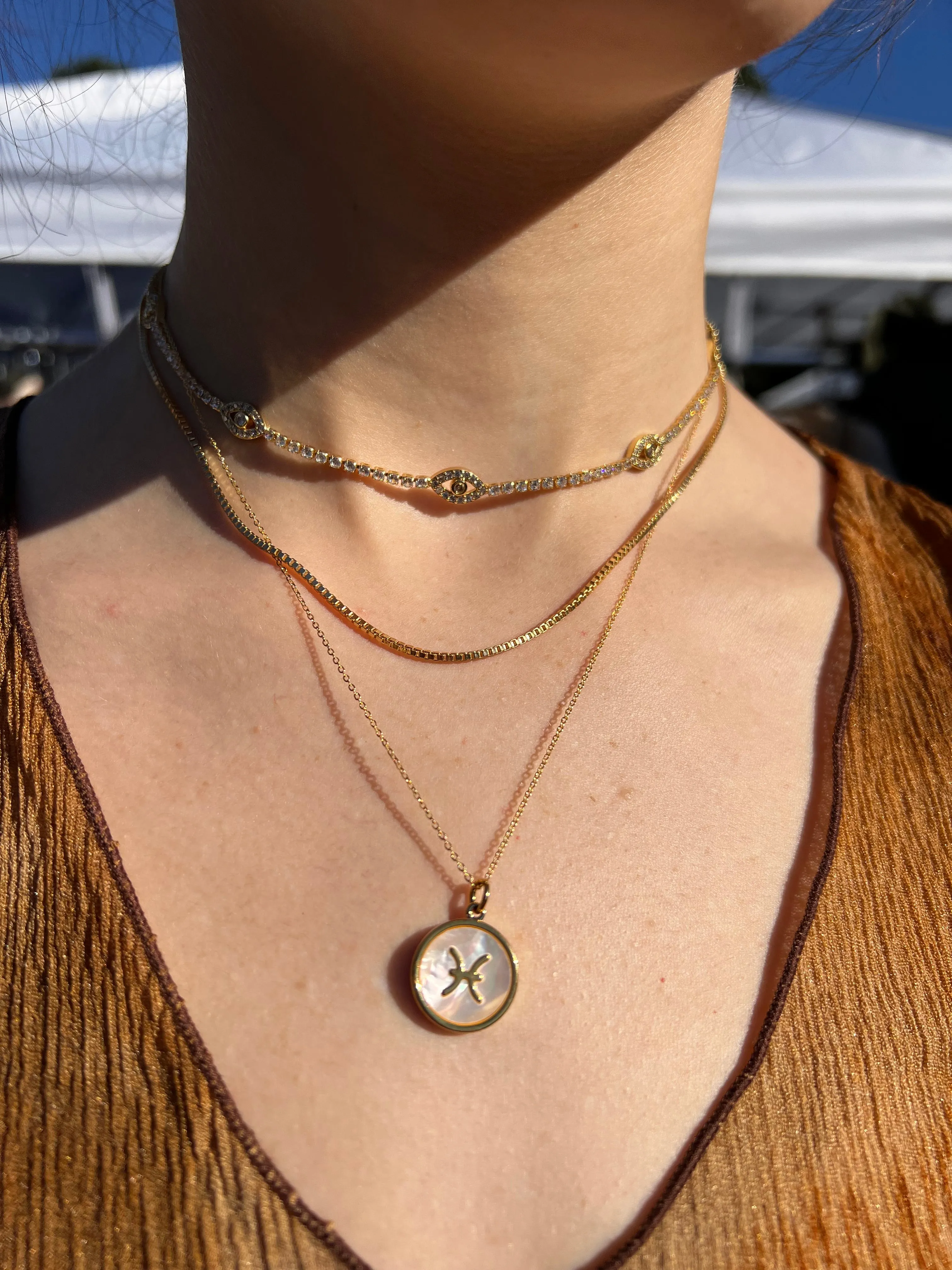 Pearl Zodiac Sign Necklace