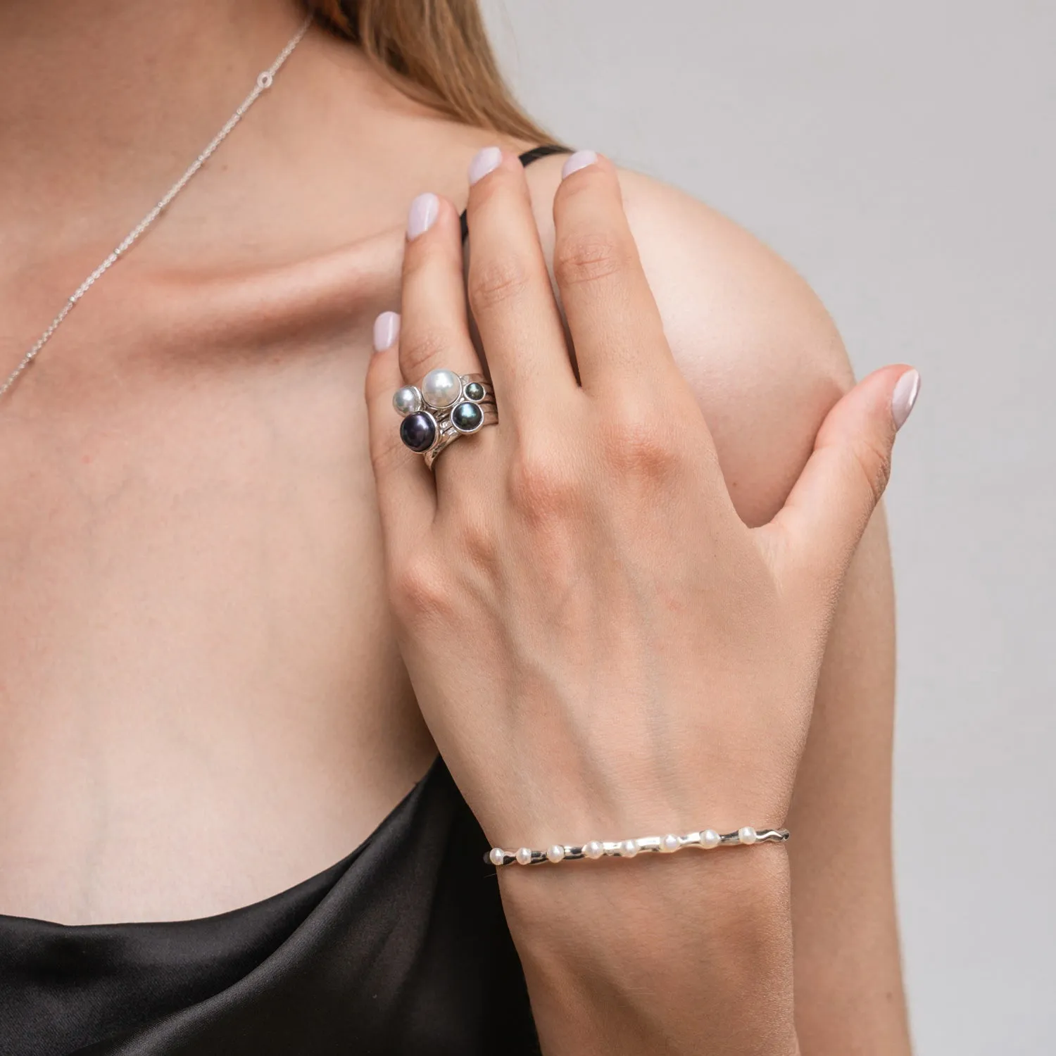 Pearlicious Twinkle Stacking Rings