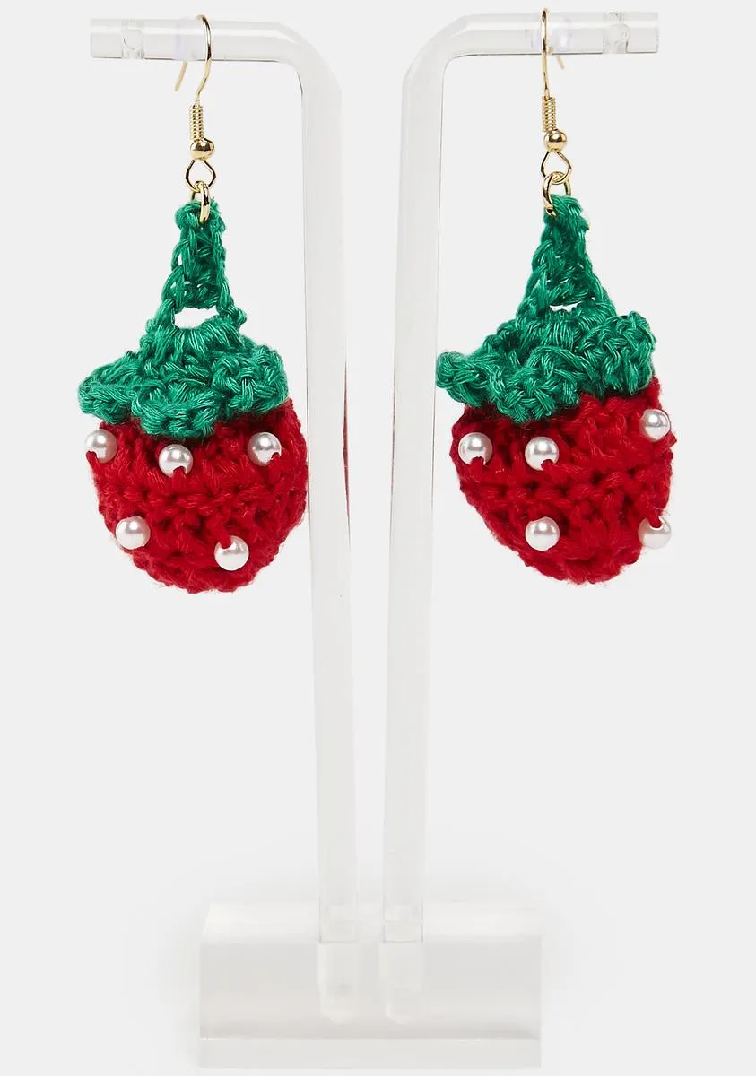 Pickin' You Strawberry Earrings