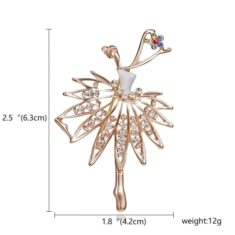 Pin Cartoon Character Alloy Plating Inlay Artificial Diamond Unisex Brooches