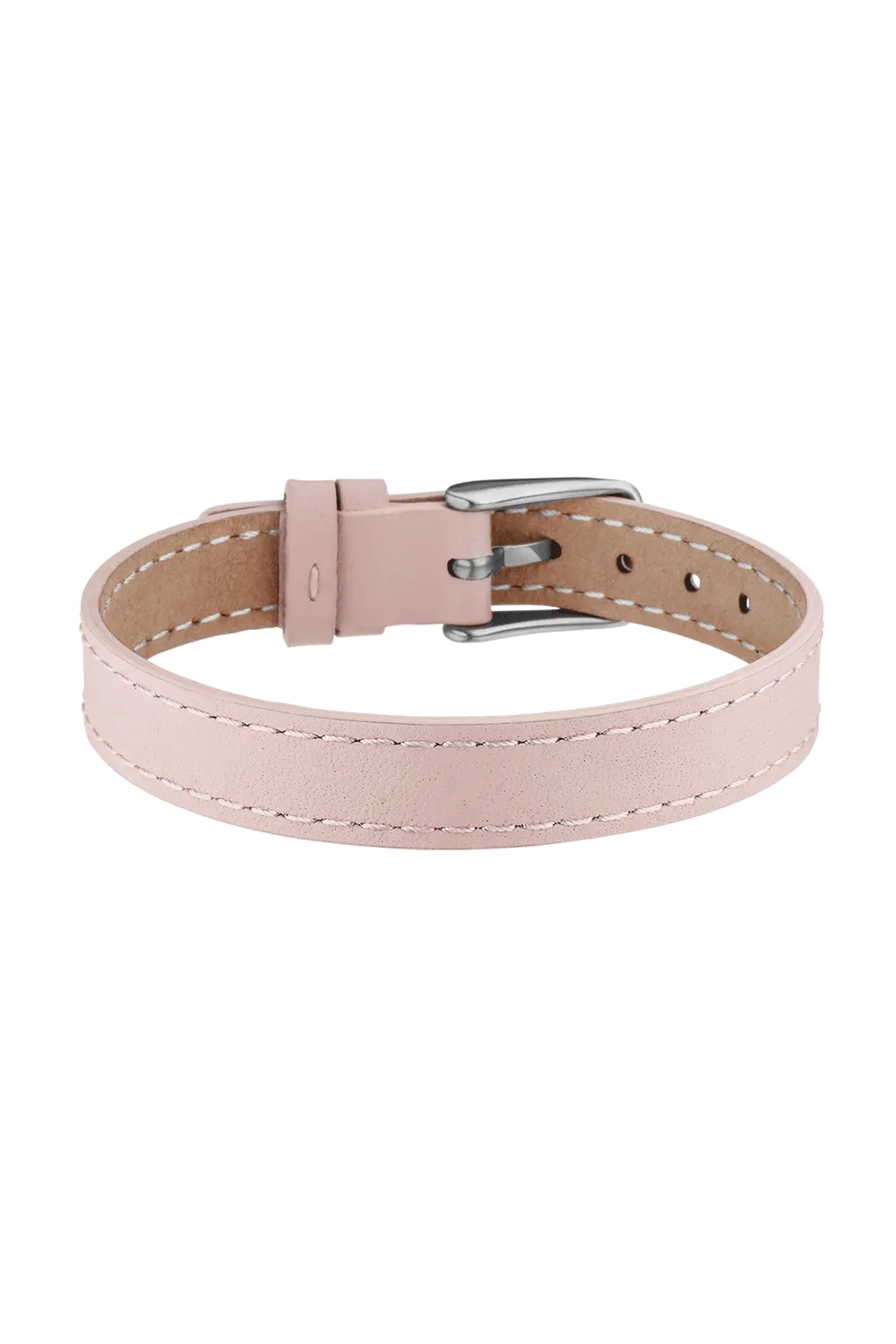 Pink Leather Strap Silver