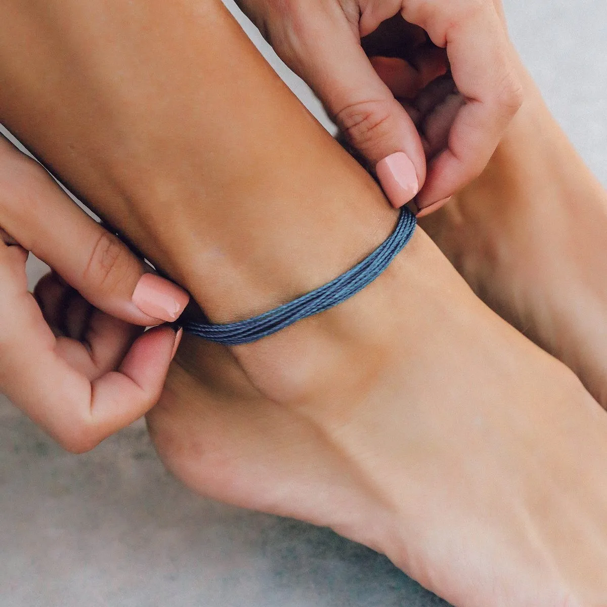 PURA VIDA ANKLET | DUSTY BLUE