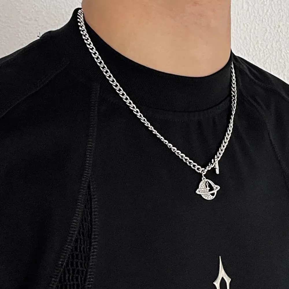 "Cross Planet Pendant" Necklaces