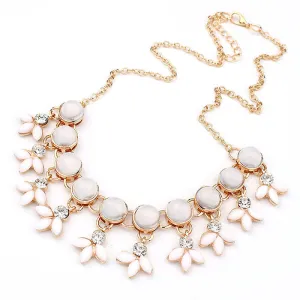 Resin Bubble Beads Statement Necklace Women Rhinestone Necklace & Pendants Summer Style Jewelry colar For Gift Party