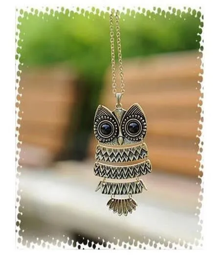 Restore ancient ways owl pendant necklace