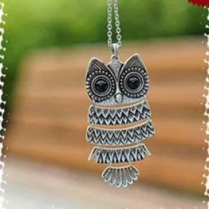 Restore ancient ways owl pendant necklace