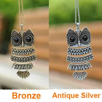 Restore ancient ways owl pendant necklace