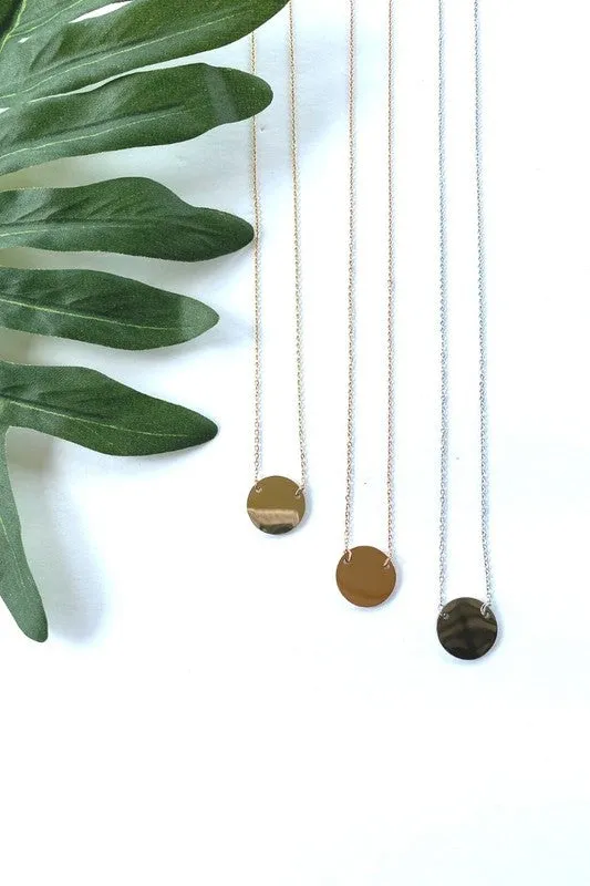 Round Pendant Necklace