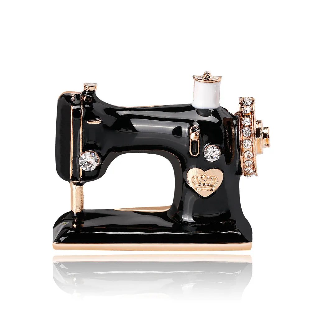 SB312 - Diamond sewing machine brooch