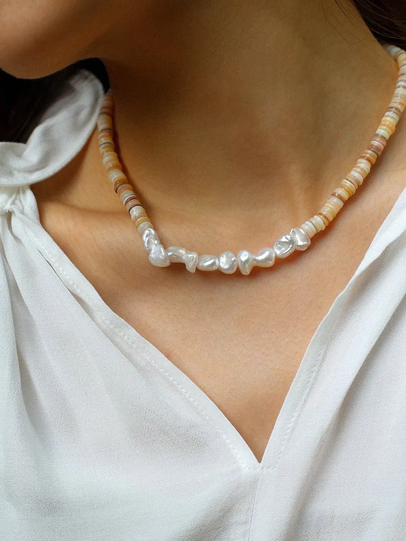 Shell Baroque pearl Necklaces