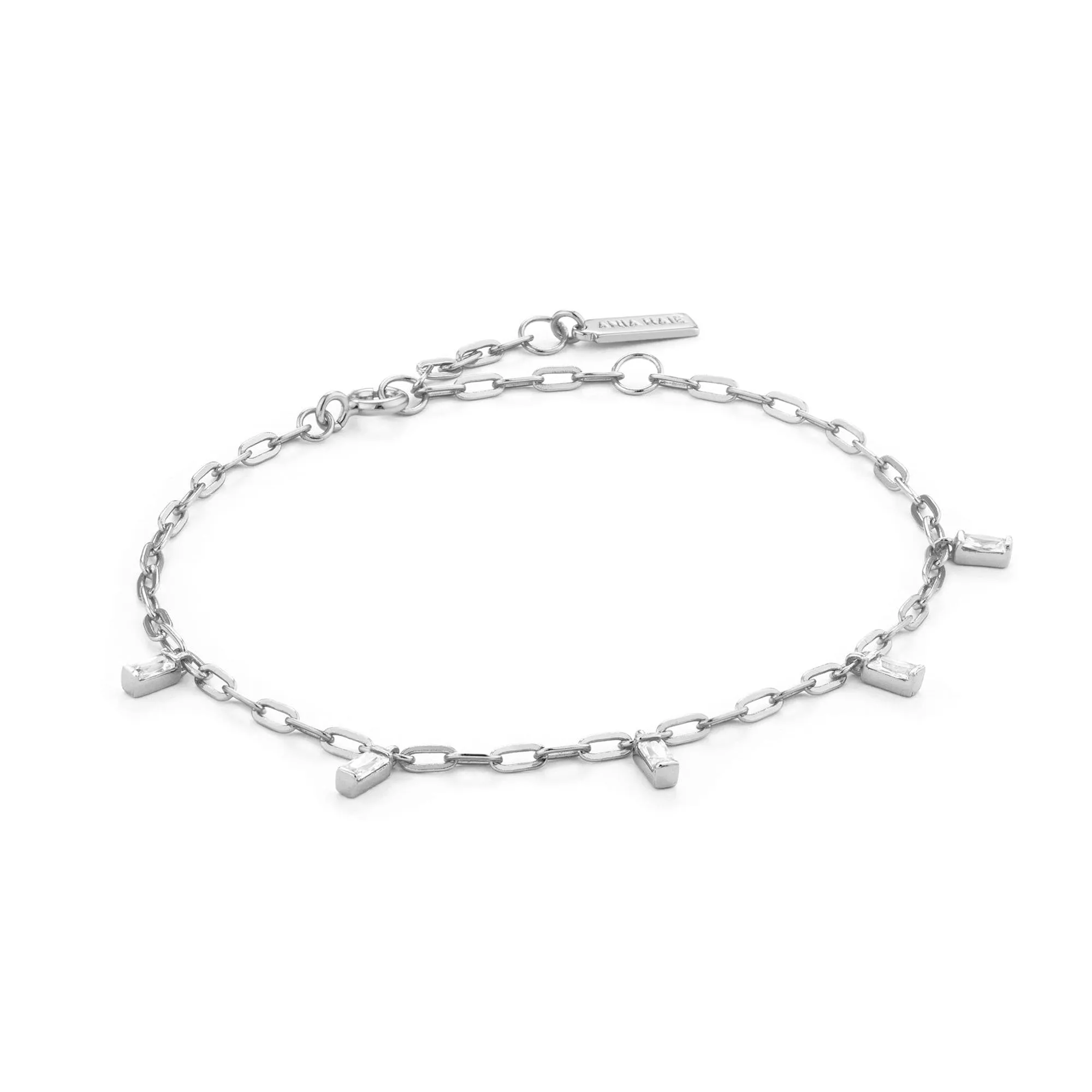 Silver Glow Drop Bracelet