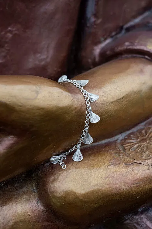 Silver Linings "Pankhuriyan" Silver Filigree Handmade Bracelet