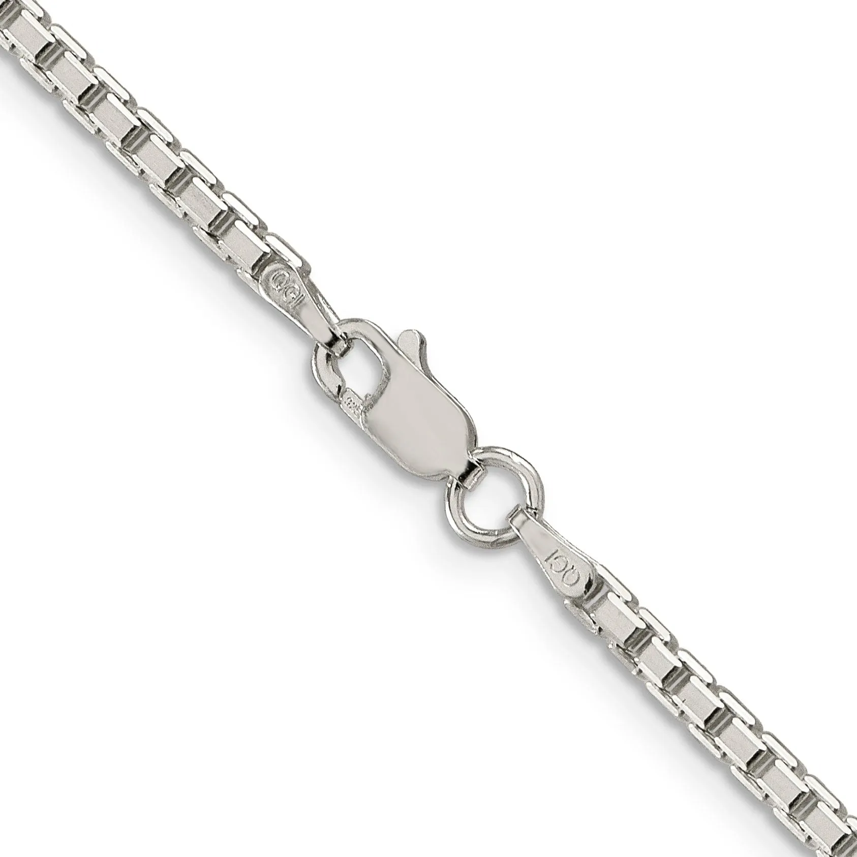 Silver Polish 2.50-mm Octagon Solid Box Chain